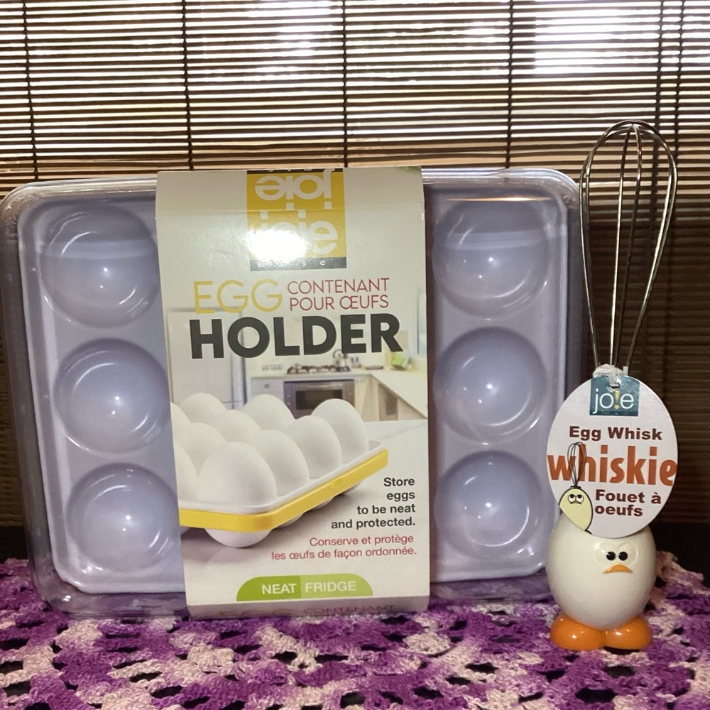 Joie Neat Fridge Egg Holder And Whisk Pair